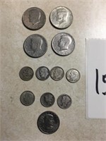 Silver Dimes ~ Kenndy 1/2 Dollars (12) PCS