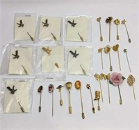 Lot of 26 Various Stick Pins