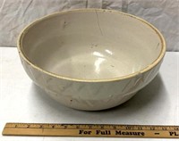 12.75” Stoneware bowl small chip cracked