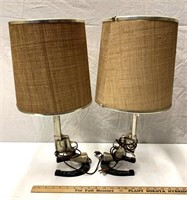 2 Western themed lamps