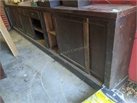 16' Jaeger wooden back bar from tavern