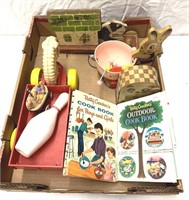 Vintage kids toys/cookbooks