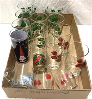 Holiday themed glasses