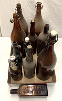 Beer and medicine bottles