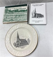 Waucoma/protivin  cookbooks/Lourdes church plate