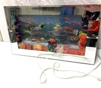 Retro fish themed lighted mirror