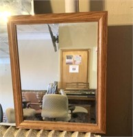 Wood framed mirror 19” x 22”