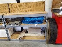 Metal Frame Workbench & Contents