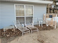 2 - Lawn Chairs, 2- Lounge Chairs, & Table
