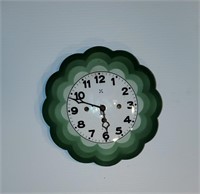 ANTIQUE GERMAN 8 DAY WALL CLOCK UNIQUE 8X8.5