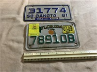 SD & FL Motorcycle License Plates