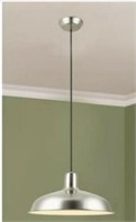 Project Source Brushed Nickel Finish Dome Pendant