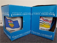2 new Canadian collection porcelain mugs