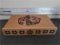native themed wooden box
