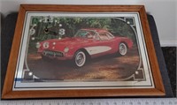 vintage corvette mirror clock