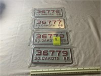 1986 (4) Consecutive NOS Motorcycle License Plates