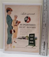 BA restrooms ad 1956