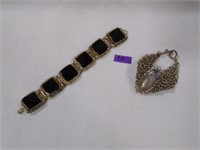 Silver Charm Mail Bracelet & Artisan Bracelet