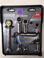 ACE 4-pc Combination GearWrench Set Metric