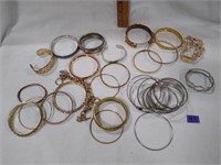 Goldtone Bangle Bracelets