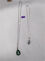 2- Sterling Silver Pendants with chains
