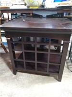 Modern End table dark wood,24' x28",some