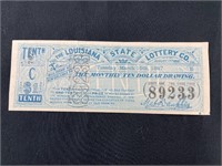 1887 Louisiana State Lottery Ticket