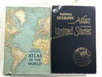 Two Large National Geographic Atlases