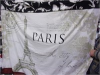 Paris Shower Curtain with Hooks