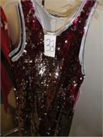 Fucia & Silver sequin dress-Youth 14/16