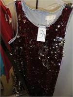 Fucia & Silver sequin dress-Youth 14/16