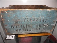 Vintage wood box-Mt Pleasant Bottle Works
