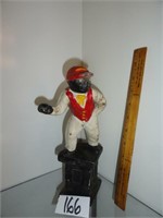 Cast iron African American statue-10.5" tall