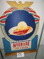 Vintage Ice Cream card board Advertisement