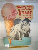 Vintage Ice Cream card board Advertisement