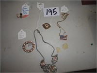 Jewelry-necklace w/Flag, other pcs