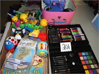 Drawng & painting kit, toy sewing machine