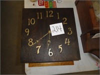 Vintage clock-12.5" x 12.5" x 4.5"
