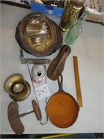 Vintage food copper, 6.5" cast iron skillet