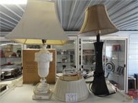 2 table lamps-missing Finnials