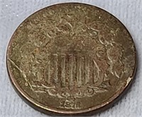 1872 Shield Nickel Semi Key Date