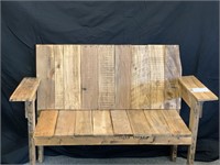 Rustic Pallet Wood Bench