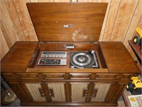 Vintage "Allegro" Record Sound System in Cabinet