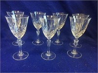 7 Cristal of Arques Crystal Wine Glasses