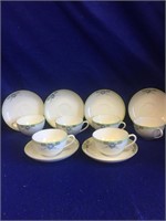6 Meito Teacups and Saucers