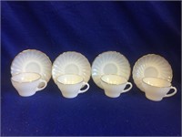 Vintage 4 Cup and Saucer Sets