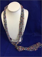 Multicolored Hand Beaded Necklace