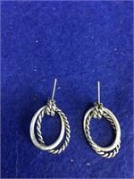 Silvertone Hoop Earrings