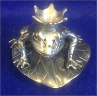 Pewter  Prince and Lily Pad Salt & Pepper