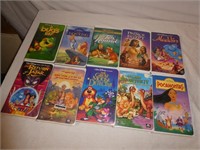 Group of 10 Kids Disney VHS Movies